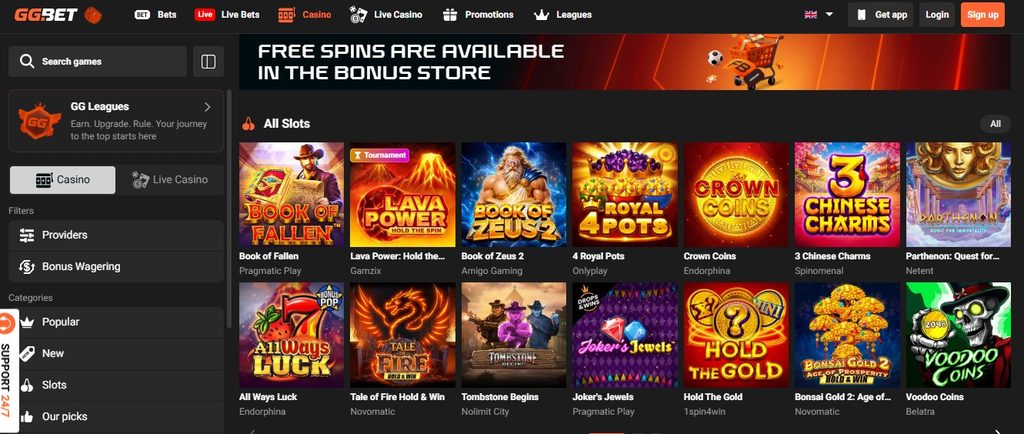 Sweet Bonanza candy grid at GGbet during the no deposit spins