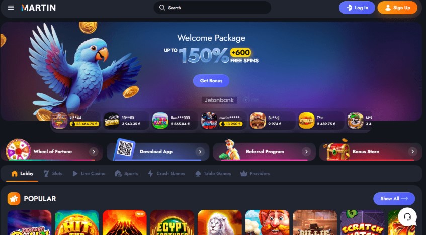 Martin Casino lobby tile for Book of Ra Deluxe with the FSBONUS100 offer